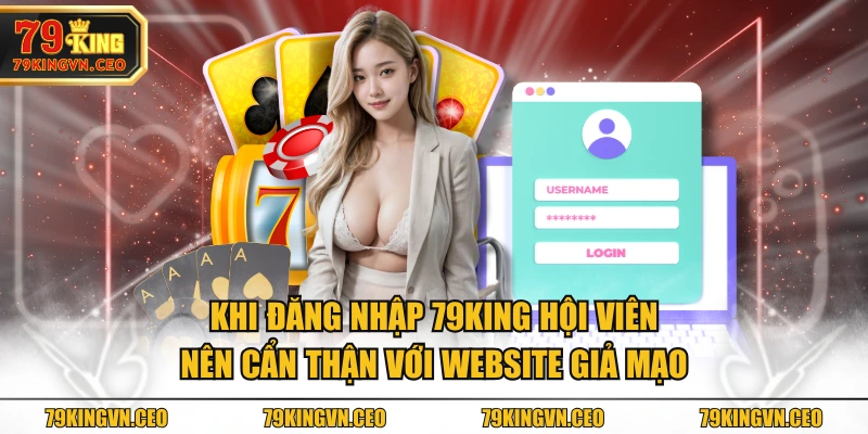 Khi đăng nhập 79KING hội viên nên cẩn thận với website giả mạo